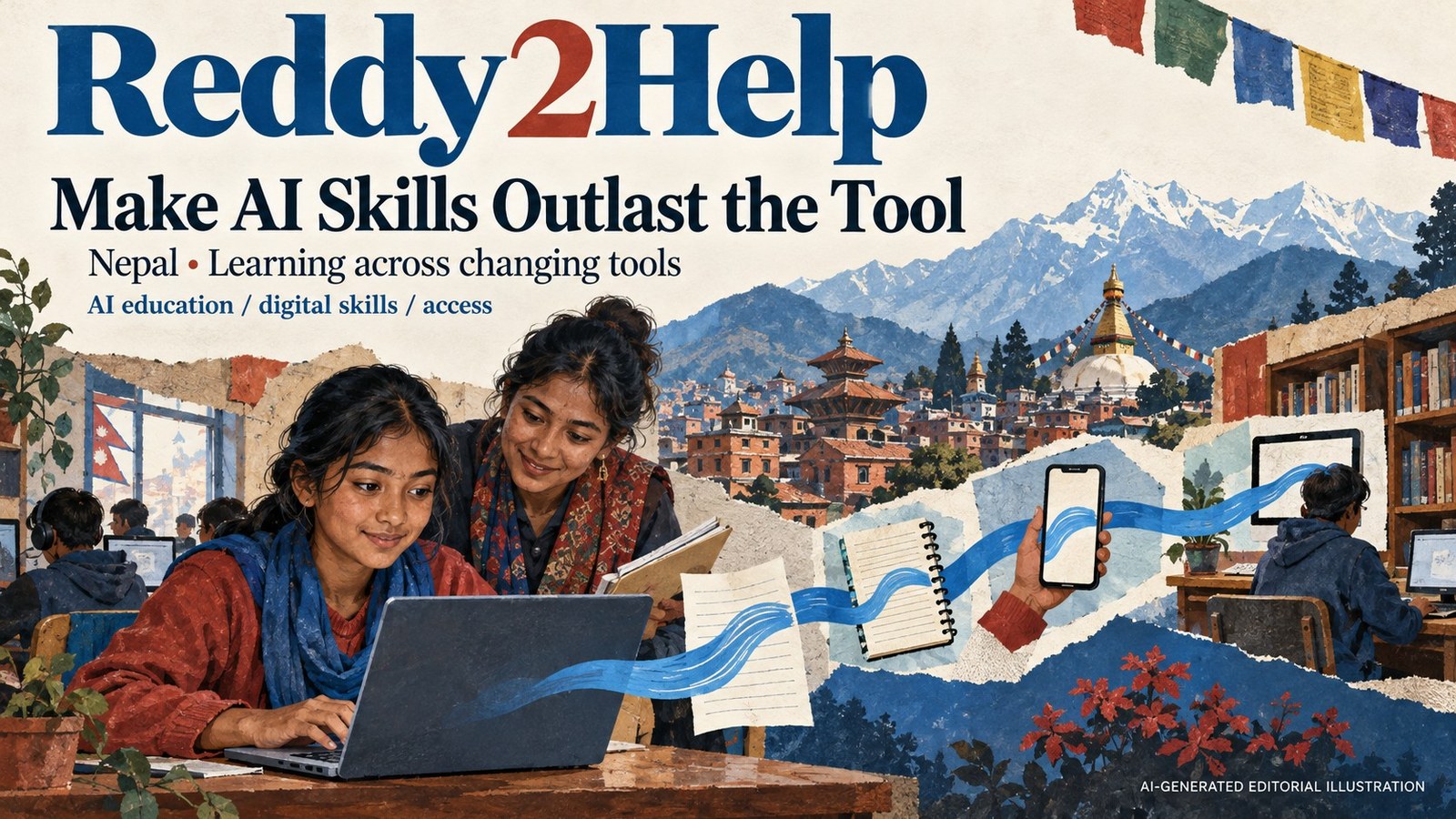 AI-generated illustration: Students need AI skills that survive the next tool